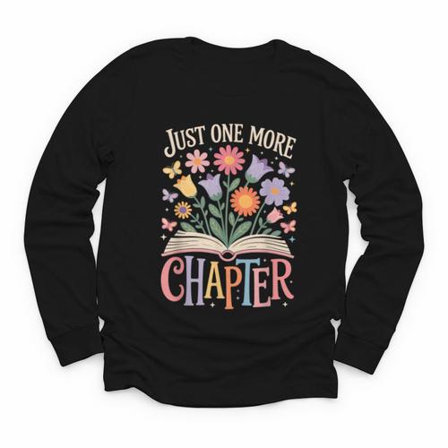Just One More Chapter Reading Book Lover Youth Long Sleeve Tee - Bookorys DE