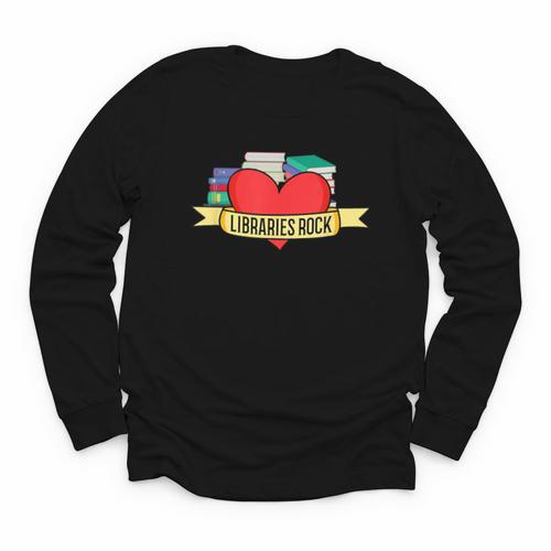 Librarian Library Assistant Libraries Rock Book Lover Youth Long Sleeve Tee - Bookorys CA