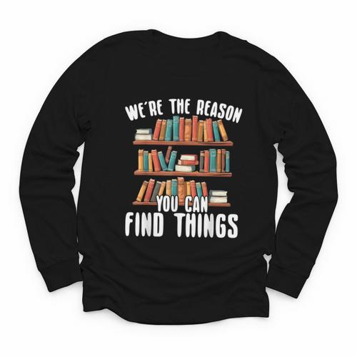 Librarian Reading Books Lover Library Youth Long Sleeve Tee - Bookorys AU