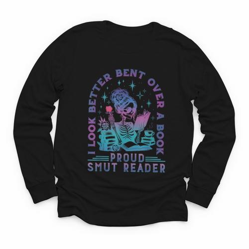 I Look Better Bent Over A Book Smut Reader Bookish Youth Long Sleeve Tee - Bookorys UK