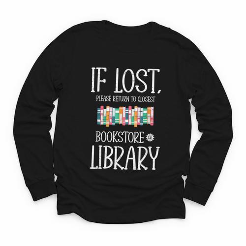 If Lost Please Return To Closest Bookstore Or Library Youth Long Sleeve Tee - Bookorys UK