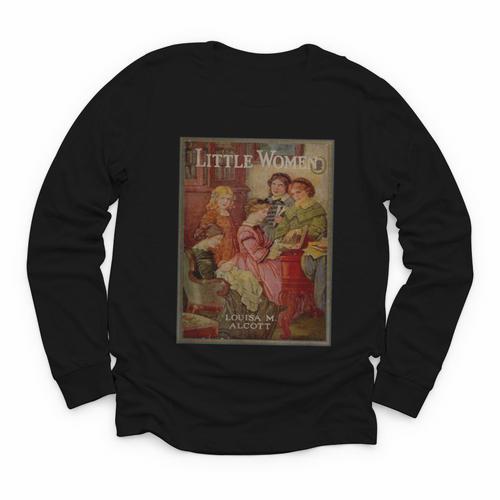 Louisa May Alcott Coming Of Age Novel Little Women Book Cover Small Youth Long Sleeve Tee - Bookorys