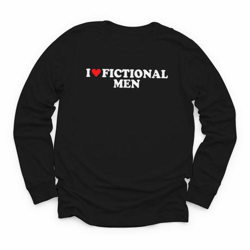 I Love Heart Fictional Men Simple Cute Reading Books Youth Long Sleeve Tee - Bookorys