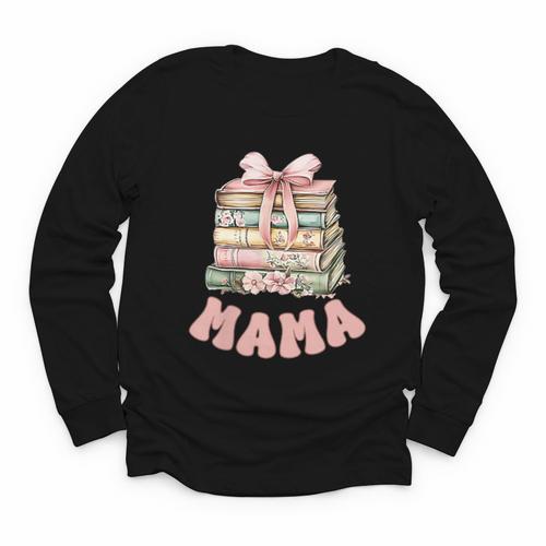 Mama Book First Chapter Birthday Family Matching Party Youth Long Sleeve Tee - Bookorys UK