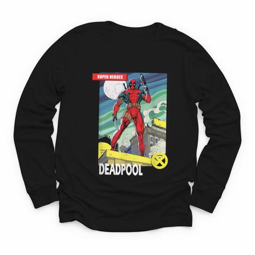 Marvel Comics Deadpool Vintage Book Art Youth Long Sleeve Tee - Bookorys