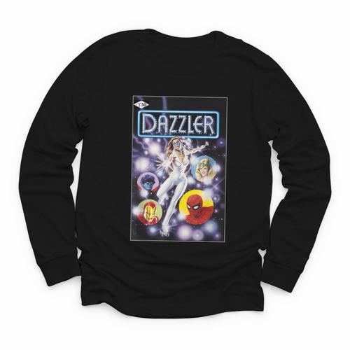 Marvel Universe Classic Dazzler Light Power Comic Book Cover Youth Long Sleeve Tee - Bookorys