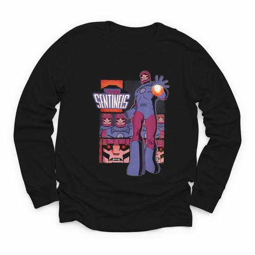 Marvel X-Men '97 Sentinels Vintage Classic Comic Book Panels Youth Long Sleeve Tee - Bookorys