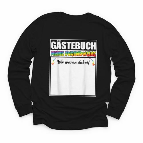 Meine Jugendweihe Guest Book Colourful Wir Waren Dabei MäDchen German Youth Long Sleeve Tee - Bookorys CA