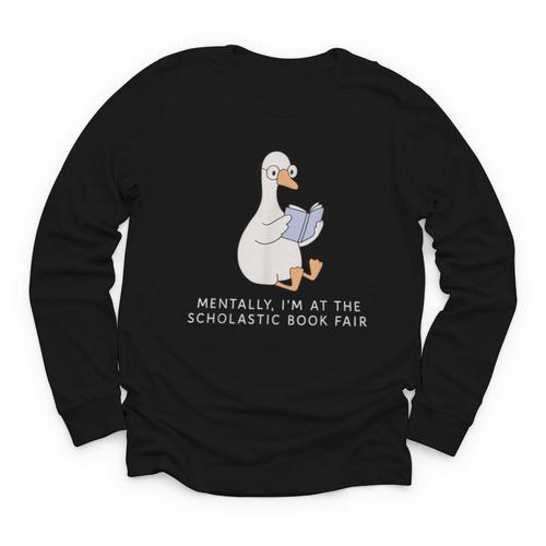 Mentally At The Scholastic Book Fair Retro Vintage Trendy Youth Long Sleeve Tee - Bookorys