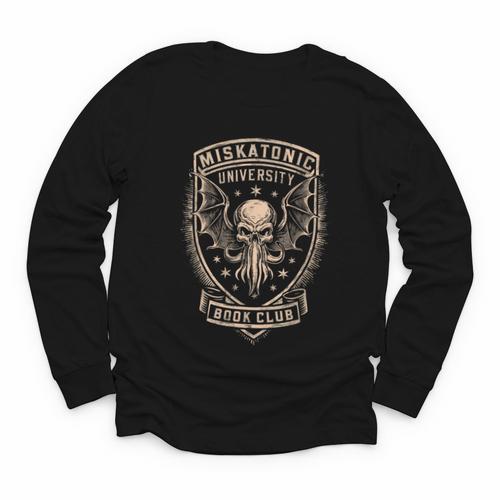 Miskatonic University Book Club Cthulhu Book Youth Long Sleeve Tee - Bookorys AU