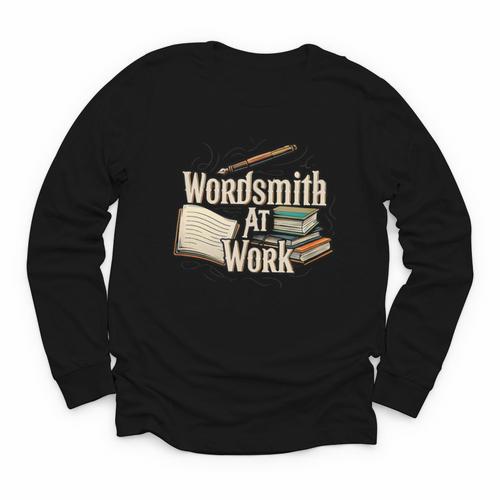 Wordsmith At Work Vintage Writer & Author Pen Book Lover Youth Long Sleeve Tee - Bookorys