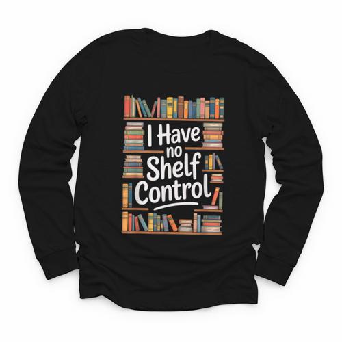 I Have No Shelf Control Book Lovers Vintage Floral Youth Long Sleeve Tee - Bookorys