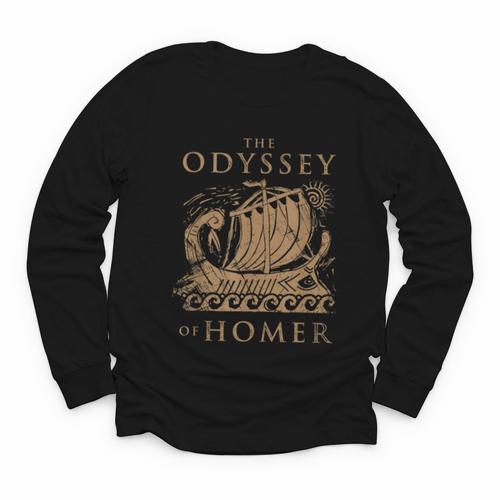Odisea Soulz Iliad Odyssey Homer Ancient Greek History Book Odyssey Small Youth Long Sleeve Tee - Bookorys