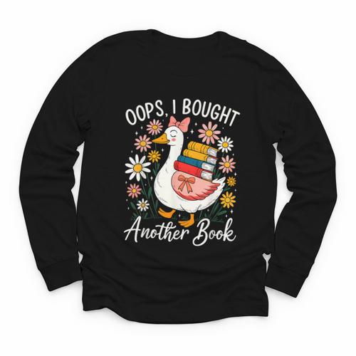 Oops I Bought Another Book Goose Reader Youth Long Sleeve Tee - Bookorys