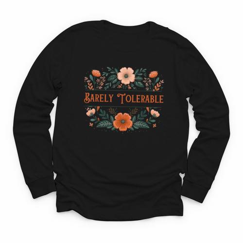 Pride And Prejudice Barely Tolerable Book Lover Bookish Youth Long Sleeve Tee - Bookorys