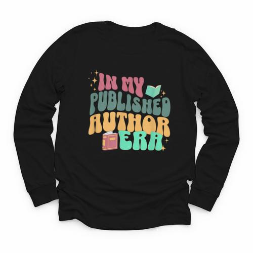 In My Published Author Era Cute Book Lover Writer Retro Tee Youth Long Sleeve Tee - Bookorys DE
