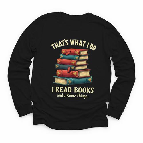 I Read Books Bookworm Halloween Youth Long Sleeve Tee - Bookorys AU