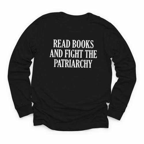 Read Books And Fight The Patriarchy Youth Long Sleeve Tee - Bookorys