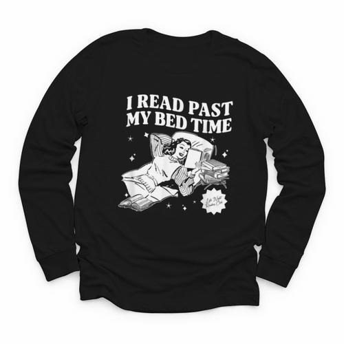 I Read Past My Bedtime Late Night Readers Book Club Youth Long Sleeve Tee - Bookorys