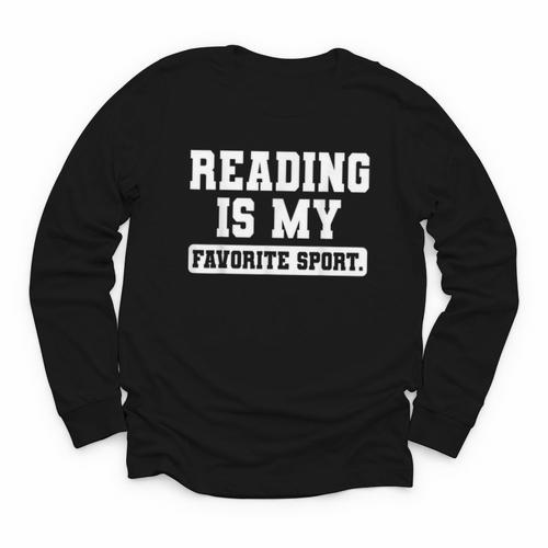 Reading Is My Favorite Sport Book Lover Reader Youth Long Sleeve Tee - Bookorys