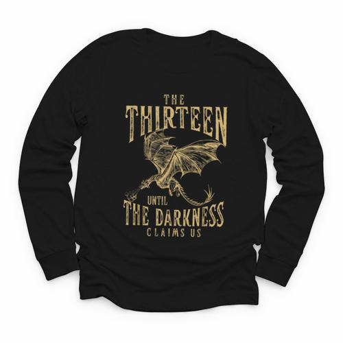 Retro Vintage The Thirteen Until The Darkness Claims Us Book Youth Long Sleeve Tee - Bookorys DE
