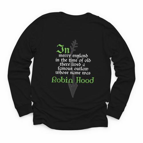 Robin Hood T Shirt For Book Lovers And Literature Fans Youth Long Sleeve Tee - Bookorys CA