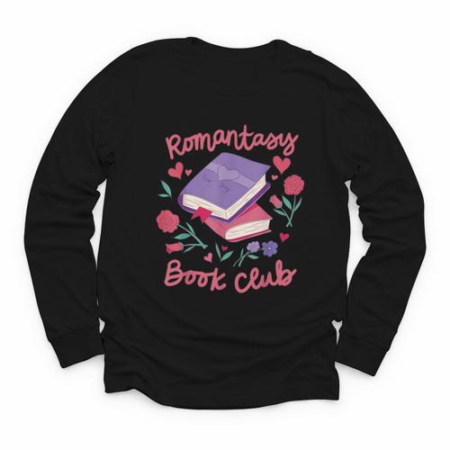 Romantasy Book Club Novel Reading Club Bibliophiles Fiction Youth Long Sleeve Tee - Bookorys UK