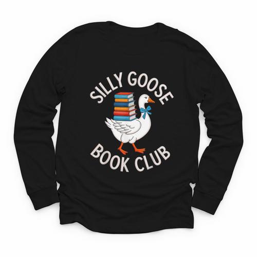 Silly Goose Book Club Reading Lover Youth Long Sleeve Tee - Bookorys CA