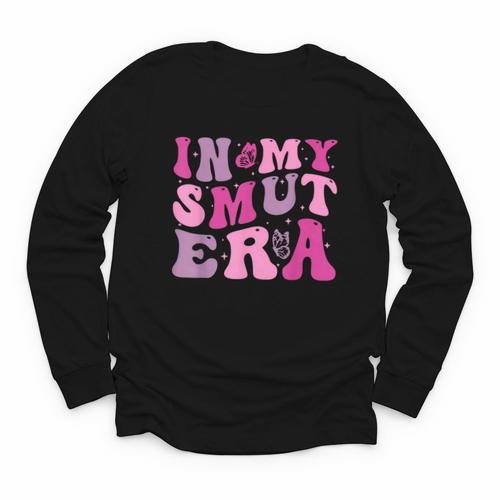 In My Smut Era Groovy Smut Book Reading Spicy Book Romance Youth Long Sleeve Tee - Bookorys