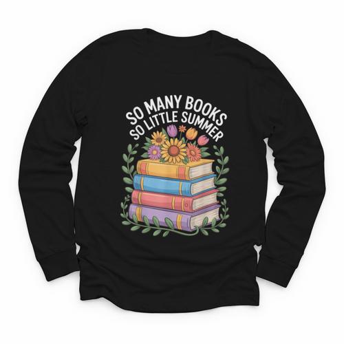 So Many Books So Little Summer Youth Long Sleeve Tee - Bookorys