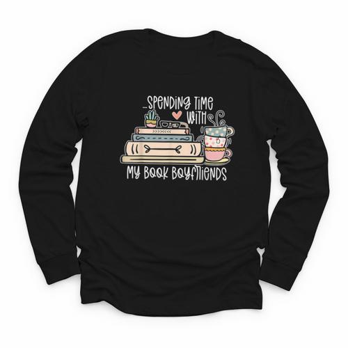 Spending Time With My Book Boyfriends Apparel Youth Long Sleeve Tee - Bookorys AU