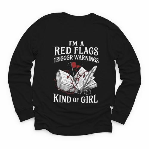 Spicy Book Reader Morally Gray Dark Romance Bookish Youth Long Sleeve Tee - Bookorys CA