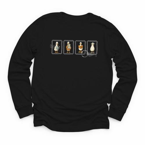 Stamp Silly Goose Reading Book Librarian Bookish Teacher Youth Long Sleeve Tee - Bookorys AU