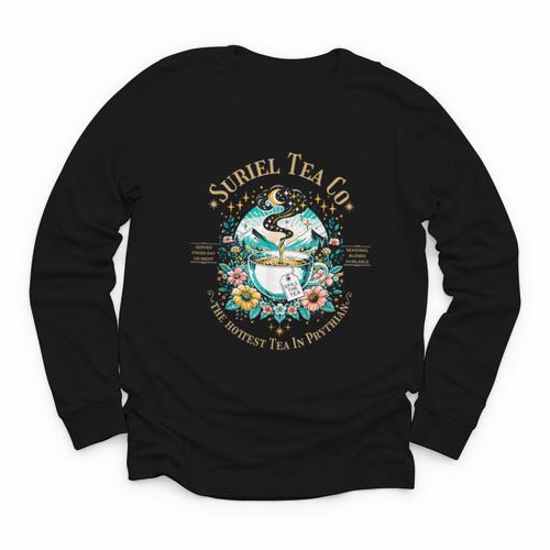 Suriel Tea Spicy Fantasy Romantasy Readers Booktok Bookish Youth Long Sleeve Tee - Bookorys