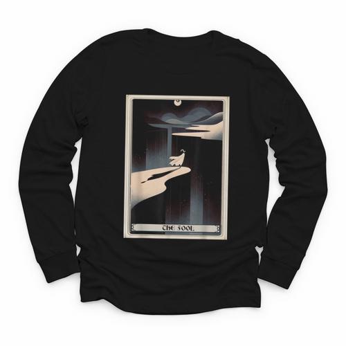 Tarot Cards Guide Book Esoteric Mysticism Clothing The Fool Tarot Card -Adults & Kids Small Short Sleeve Crew Neck Classic Fit Youth Long Sleeve Tee - Bookorys