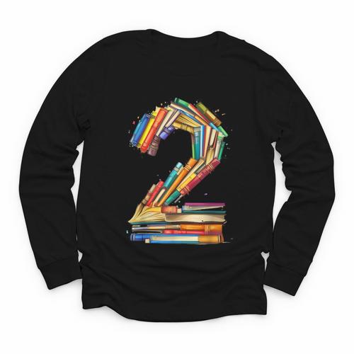 Toddler 2nd Birthday Books Themed 2 Year Old Boys Kids Girls Youth Long Sleeve Tee - Bookorys CA