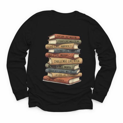 Vintage Books History Retro Book Lover Teacher Youth Long Sleeve Tee - Bookorys DE
