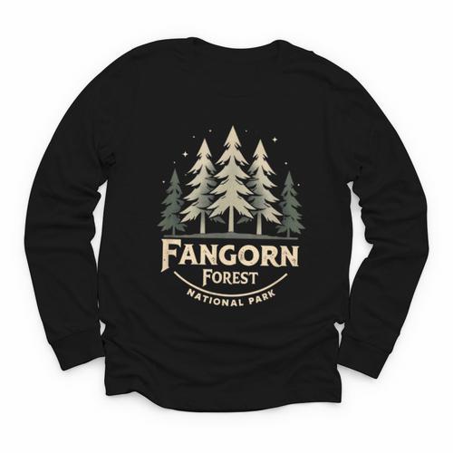 Vintage Fangorn Forest National Park Bookworms Saying Retro Youth Long Sleeve Tee - Bookorys DE