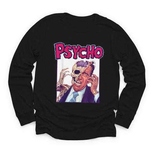 Vintage Movie Horror Poster Comic Book Graphic Film Night Youth Long Sleeve Tee - Bookorys