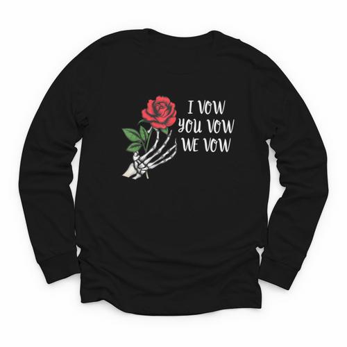 I Vow You Vow We Vow ShirtSmutty Fantasy Dark Romance Book Youth Long Sleeve Tee - Bookorys