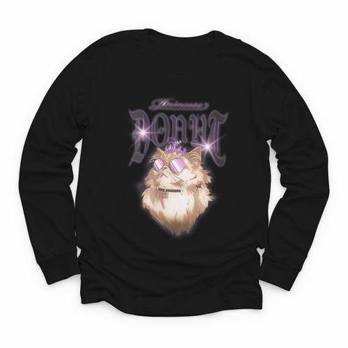 Women's Dungeon Crawler Carl Airbrushed Princess Donut Series Book Youth Long Sleeve Tee - Bookorys CA