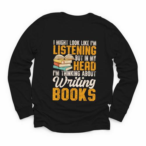 Writer Book Published Author Writers Men Women Youth Long Sleeve Tee - Bookorys AU