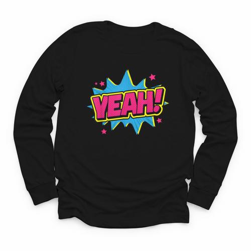 Yeah Comic Comic Book Graphic Youth Long Sleeve Tee - Bookorys