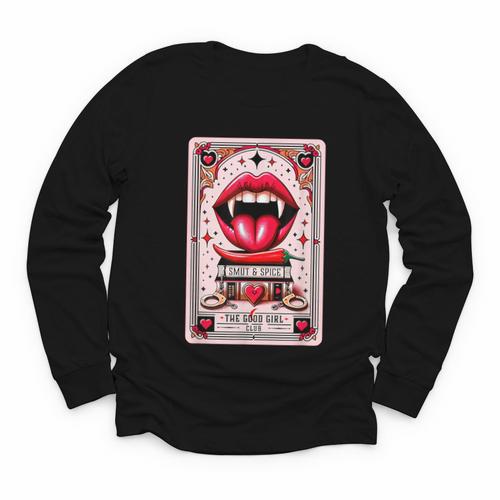 Yes Sir The Good-Girl The Good-Girl Tarot Card Smut Book Youth Long Sleeve Tee - Bookorys DE