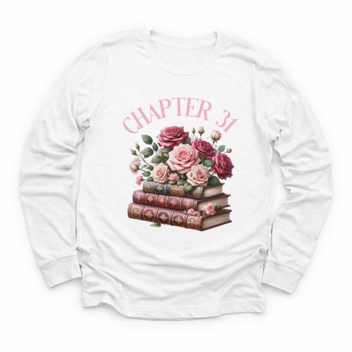 31st Birthday Chapter 31 Birthday Shirt Women Book Lover Youth Long Sleeve Tee - Bookorys