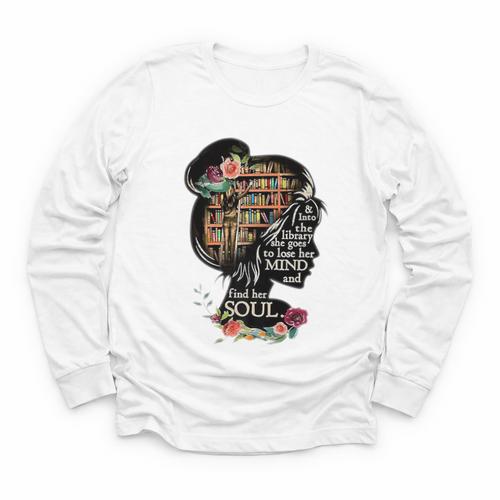 Book Reading Bookworm Book Lover Women Kids Girls Librarian Premium Youth Long Sleeve Tee - Bookorys UK