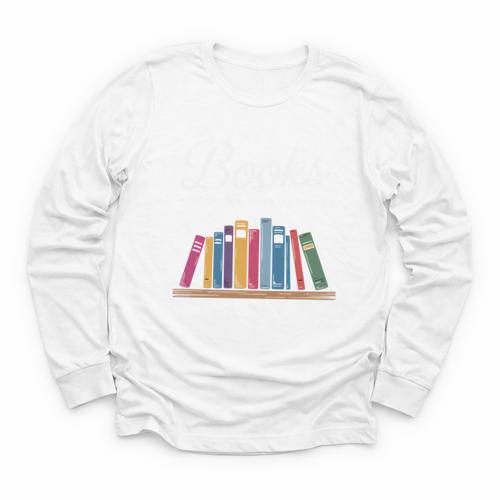 Books The Original Handheld Device Book Lovers Youth Long Sleeve Tee - Bookorys