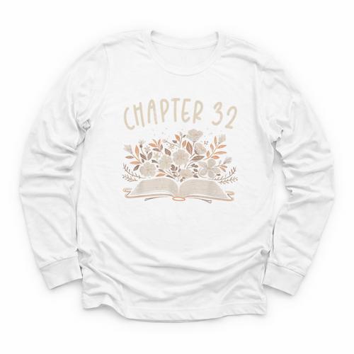 Chapter 32nd Birthday Bookworm 32 Years Old For Book Lovers Youth Long Sleeve Tee - Bookorys