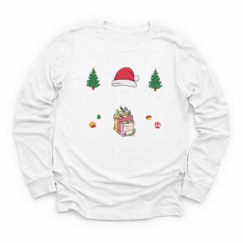 Christmas Tee Most Likely To Read A Book On Christmas Youth Long Sleeve Tee - Bookorys
