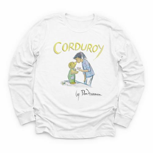 Corduroy Classic Book Cover Vintage Style Children's Book Youth Long Sleeve Tee - Bookorys